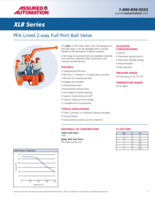 ASSURED XLB CATALOG XLB SERIES: PFA LINED 2-WAY FULL PORT BALL VALVE